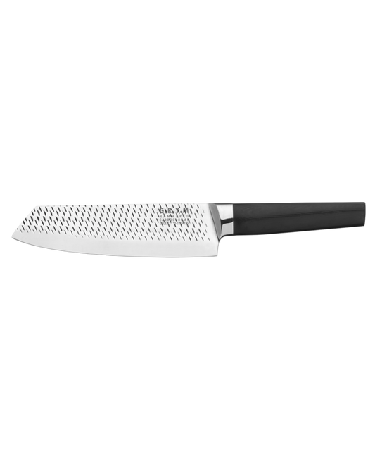 HAMMERED CARBOCHROME SANTOKU KNIFE 17CM - GRYM