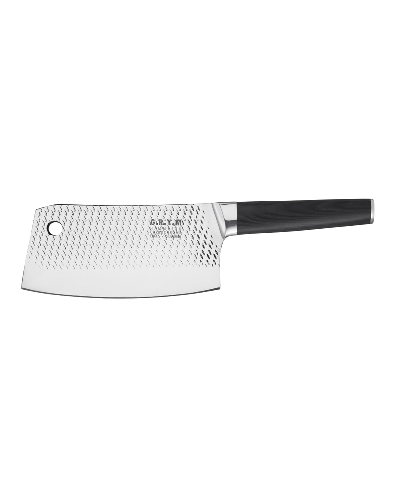 HAMMERED CARBOCHROME CLEAVER 16CM - GRYM